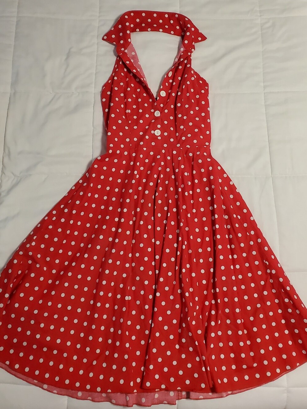 Sara USA Halter Swing Dress - Vintage-Inspired